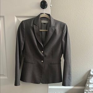 Tahari Gray Tailored Blazer with Notched Lapels